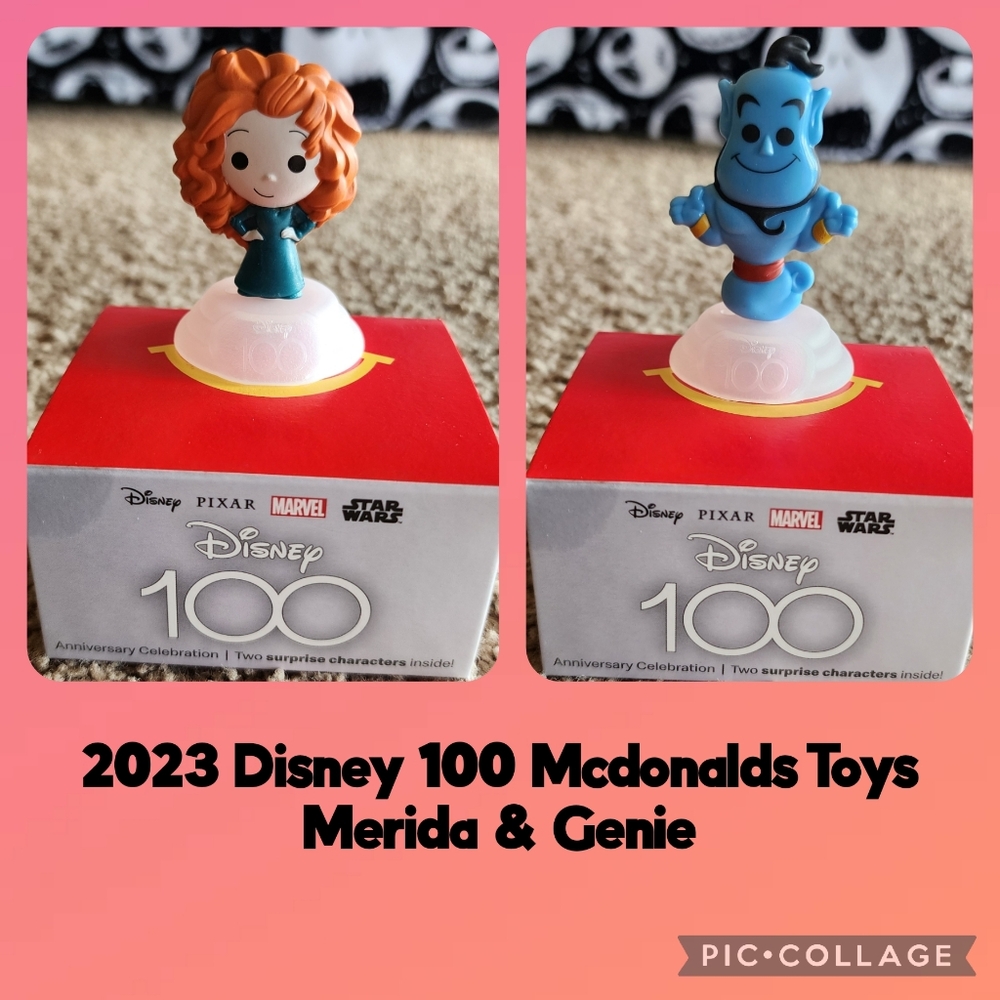 DISNEY 100 Mcdonalds Toys (Merida & Genie)